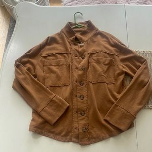 Brown button up jacket